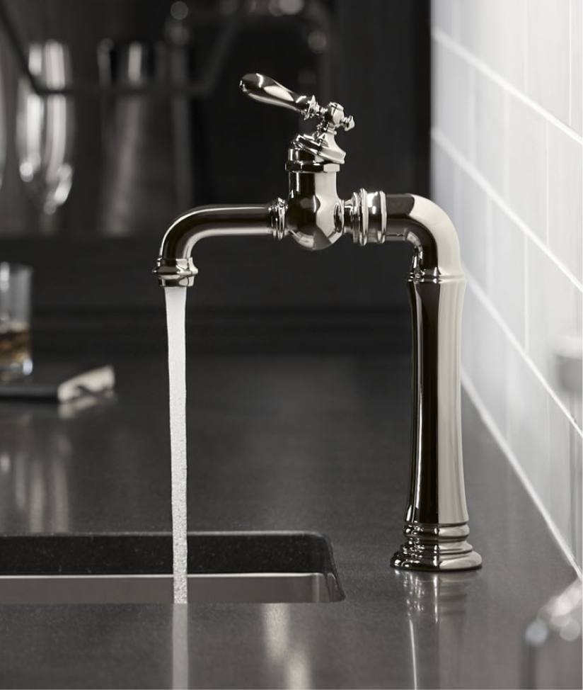 Kohler kitchen faucet in a chrome finish