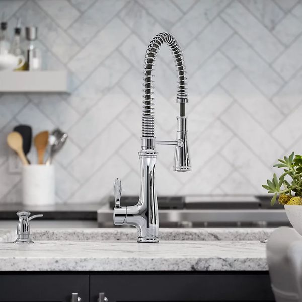 Bellera® semi-professional kitchen sink faucet in a chrome finish